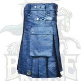 Blauer Denim-Utility-Kilt für aktive Männer